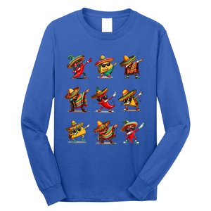 Dabbing Mexican Poncho Taco Cinco De Mayo Long Sleeve Shirt