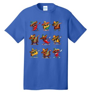 Dabbing Mexican Poncho Taco Cinco De Mayo Tall T-Shirt