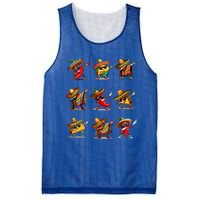 Dabbing Mexican Poncho Taco Cinco De Mayo Mesh Reversible Basketball Jersey Tank