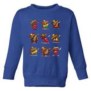 Dabbing Mexican Poncho Taco Cinco De Mayo Toddler Sweatshirt