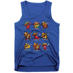 Dabbing Mexican Poncho Taco Cinco De Mayo Tank Top