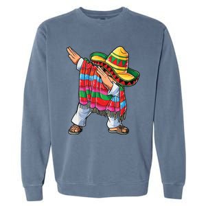 Dabbing Mexican Poncho Cinco De Mayo Garment-Dyed Sweatshirt