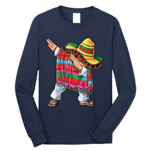 Dabbing Mexican Poncho Cinco De Mayo Long Sleeve Shirt