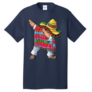 Dabbing Mexican Poncho Cinco De Mayo Tall T-Shirt