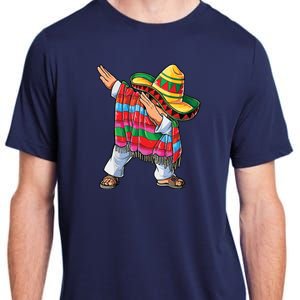 Dabbing Mexican Poncho Cinco De Mayo Adult ChromaSoft Performance T-Shirt