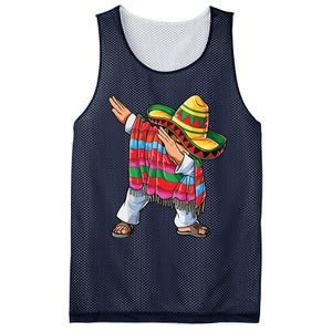 Dabbing Mexican Poncho Cinco De Mayo Mesh Reversible Basketball Jersey Tank