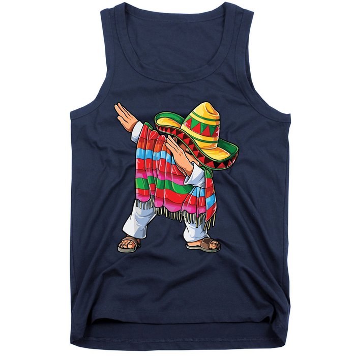 Dabbing Mexican Poncho Cinco De Mayo Tank Top