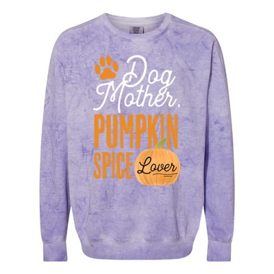 Dog Mother Pumpkin Spice Lover Cute Fall Mom Gift Great Gift Colorblast Crewneck Sweatshirt