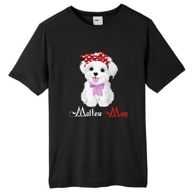 Dog Mama Puppy Mom Maltese Tall Fusion ChromaSoft Performance T-Shirt