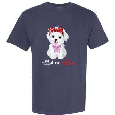 Dog Mama Puppy Mom Maltese Garment-Dyed Heavyweight T-Shirt