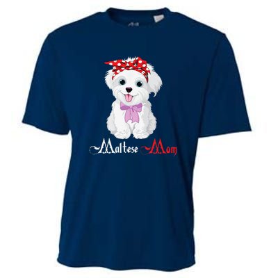 Dog Mama Puppy Mom Maltese Cooling Performance Crew T-Shirt