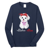 Dog Mama Puppy Mom Maltese Long Sleeve Shirt