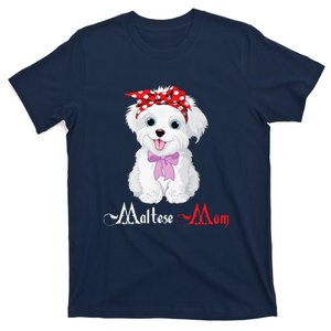 Dog Mama Puppy Mom Maltese T-Shirt