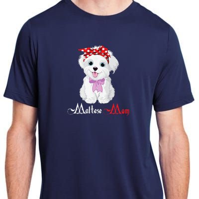 Dog Mama Puppy Mom Maltese Adult ChromaSoft Performance T-Shirt