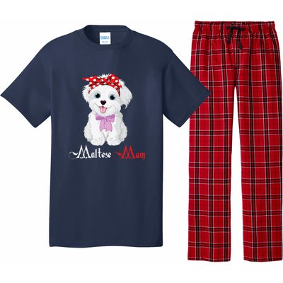 Dog Mama Puppy Mom Maltese Pajama Set