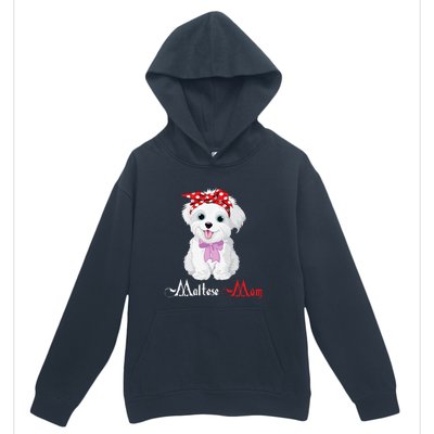 Dog Mama Puppy Mom Maltese Urban Pullover Hoodie