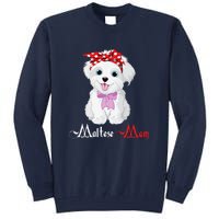 Dog Mama Puppy Mom Maltese Tall Sweatshirt