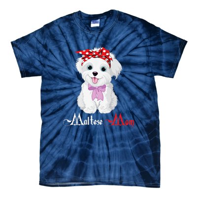 Dog Mama Puppy Mom Maltese Tie-Dye T-Shirt