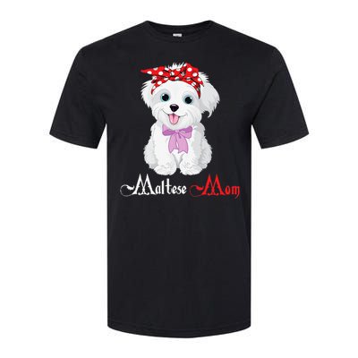 Dog Mama Puppy Mom Maltese Softstyle CVC T-Shirt