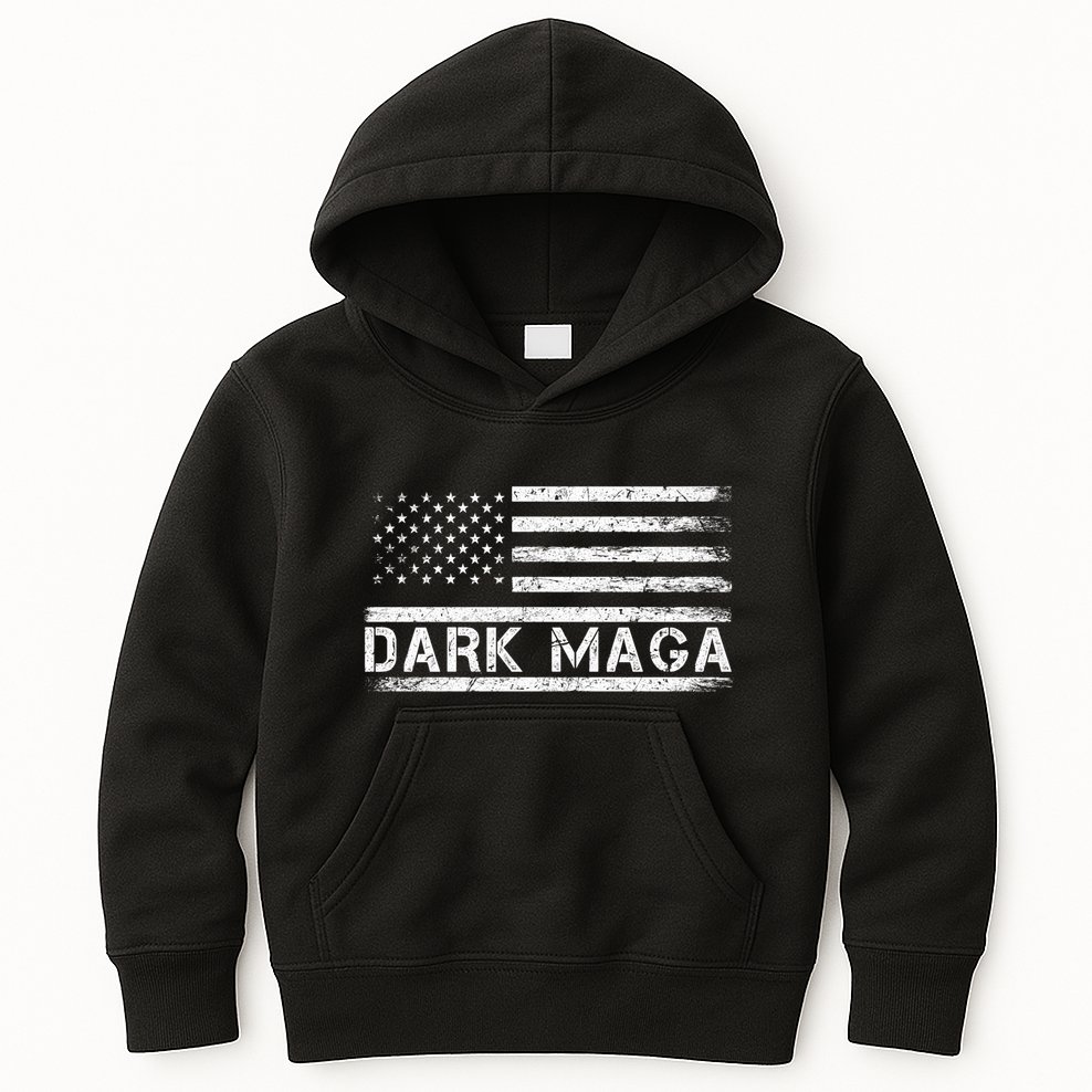 Dark Maga Patriotic Trump Republicans Conservatives Kids Hoodie