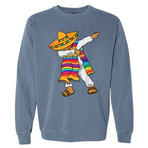 Dabbing Mexican Poncho Cinco De Mayo Garment-Dyed Sweatshirt