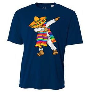 Dabbing Mexican Poncho Cinco De Mayo Cooling Performance Crew T-Shirt