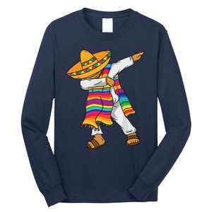 Dabbing Mexican Poncho Cinco De Mayo Long Sleeve Shirt