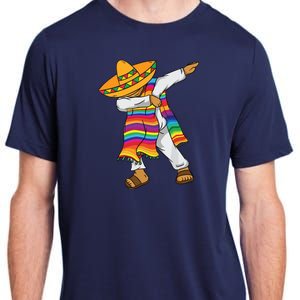 Dabbing Mexican Poncho Cinco De Mayo Adult ChromaSoft Performance T-Shirt