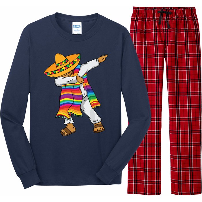 Dabbing Mexican Poncho Cinco De Mayo Long Sleeve Pajama Set