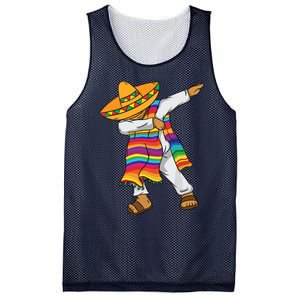 Dabbing Mexican Poncho Cinco De Mayo Mesh Reversible Basketball Jersey Tank