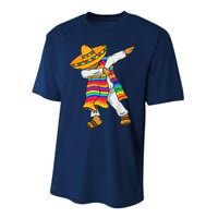 Dabbing Mexican Poncho Cinco De Mayo Performance Sprint T-Shirt