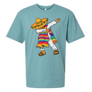 Dabbing Mexican Poncho Cinco De Mayo Sueded Cloud Jersey T-Shirt