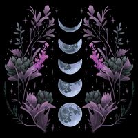 Dark Moon Phases Drawstring Bag