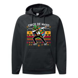 Dabbing Mexican Poncho Cinco De Mayo Fiesta Performance Fleece Hoodie