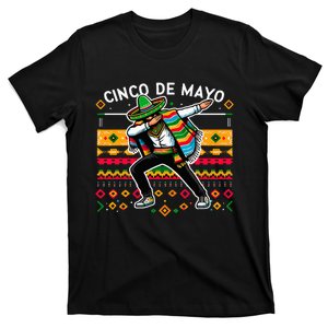 Dabbing Mexican Poncho Cinco De Mayo Fiesta T-Shirt