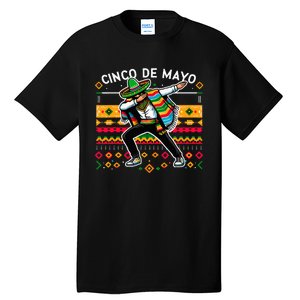 Dabbing Mexican Poncho Cinco De Mayo Fiesta Tall T-Shirt