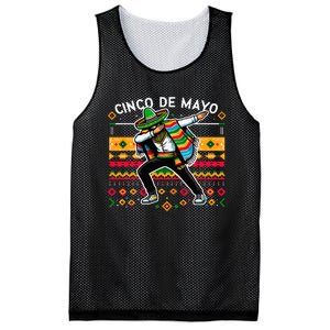 Dabbing Mexican Poncho Cinco De Mayo Fiesta Mesh Reversible Basketball Jersey Tank