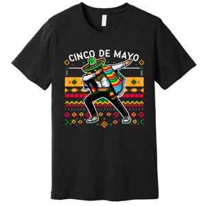 Dabbing Mexican Poncho Cinco De Mayo Fiesta Premium T-Shirt