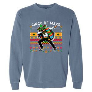 Dabbing Mexican Poncho Cinco De Mayo Fiesta Garment-Dyed Sweatshirt