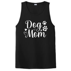 Dog Mom Paw Print Mothers Day Dog Lovers Rescue Mom Funny PosiCharge Competitor Tank