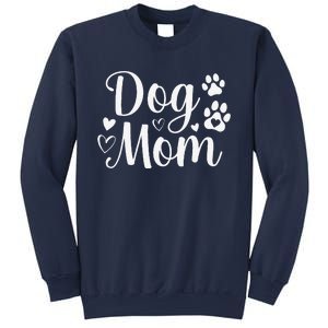 Dog Mom Paw Print Mothers Day Dog Lovers Rescue Mom Funny Sweatshirt