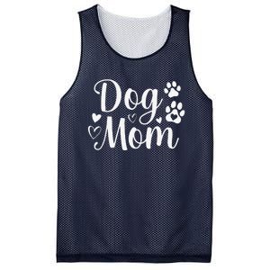 Dog Mom Paw Print Mothers Day Dog Lovers Rescue Mom Funny Mesh Reversible Basketball Jersey Tank