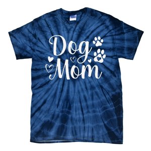 Dog Mom Paw Print Mothers Day Dog Lovers Rescue Mom Funny Tie-Dye T-Shirt