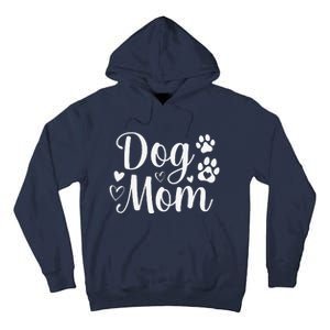 Dog Mom Paw Print Mothers Day Dog Lovers Rescue Mom Funny Tall Hoodie