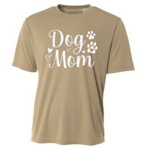 Dog Mom Paw Print Mothers Day Dog Lovers Rescue Mom Funny Cooling Performance Crew T-Shirt