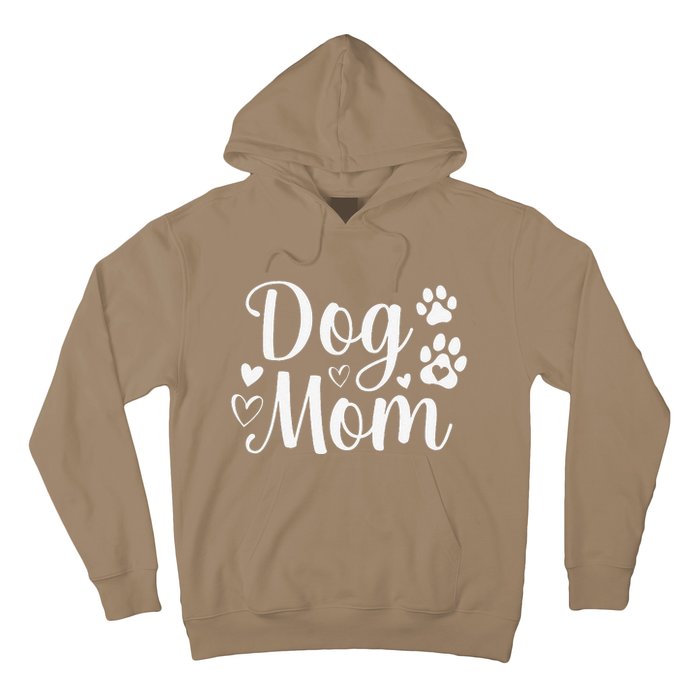 Dog Mom Paw Print Mothers Day Dog Lovers Rescue Mom Funny Hoodie