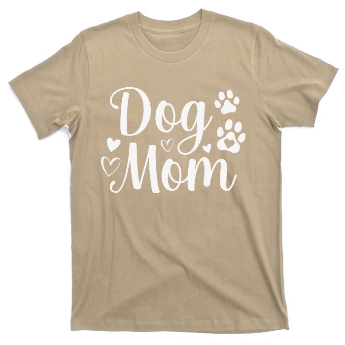 Dog Mom Paw Print Mothers Day Dog Lovers Rescue Mom Funny T-Shirt