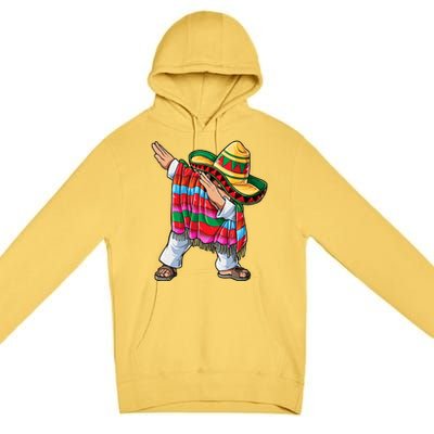 Dabbing Mexican Poncho Cinco De Mayo Boys Men Sombrero Dab Premium Pullover Hoodie