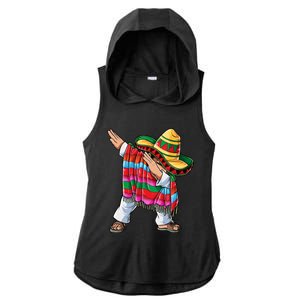 Dabbing Mexican Poncho Cinco De Mayo Boys Men Sombrero Dab Ladies PosiCharge Tri-Blend Wicking Draft Hoodie Tank