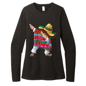 Dabbing Mexican Poncho Cinco De Mayo Boys Men Sombrero Dab Womens CVC Long Sleeve Shirt